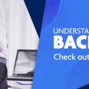 Man cracking his back with ad image copy saying 'Understanding back pain! Check out our blog!'